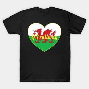 Y Trallwng Cymru UK Baner Cymru Calon T-Shirt